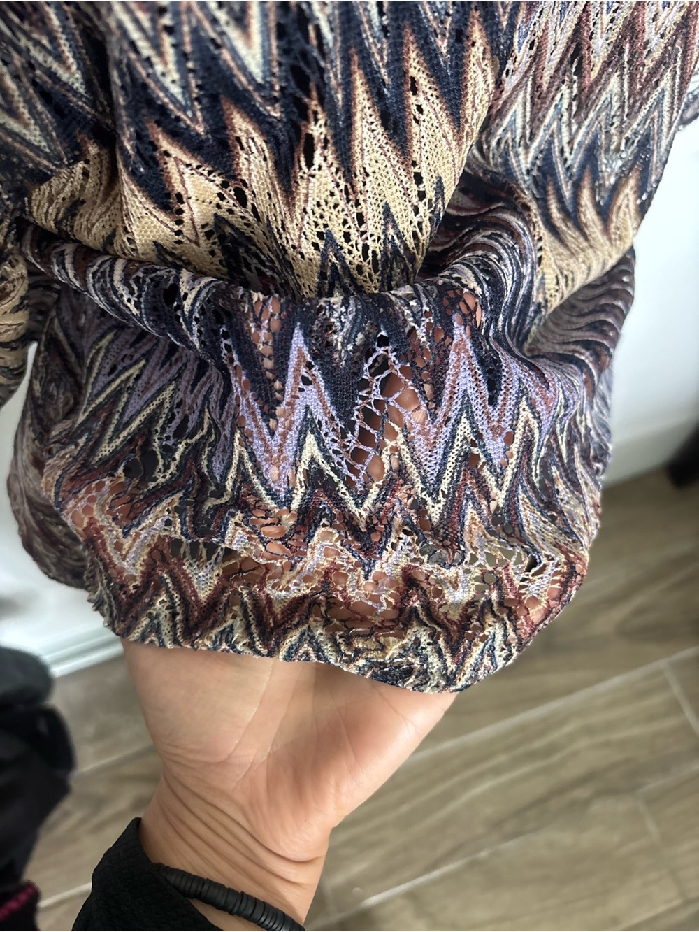 julie's closet Multicolor Chevron Top in Purple and Tan - Picture 9 of 9